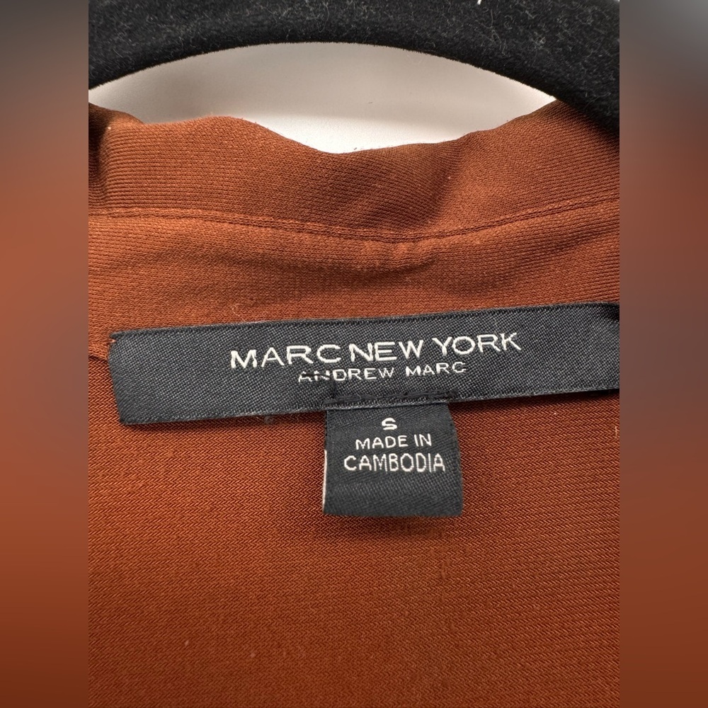 Marc New York Andrew Marc Women’s Brown Blouse Shirt Small - Picture 3 of 7